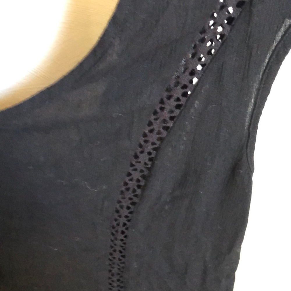 Linen top BLACK - Picture 2 of 4